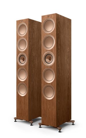 KEF  R11 META Flagship three-way floorstanding speakers – WALNUT