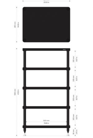 solidsteel S3-4 – Reference Hi-Fi Rack – BLACK